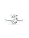 Classic Oval Platinum Diamond Engagement Ring