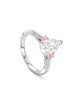 Trilogy Diavik Pear Diamond Pink Diamond Shoulders Platinum Ring