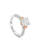 Trilogy Diavik Cushion Diamond Pink Diamond Shoulders Platinum Ring