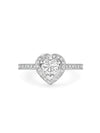 Vintage Heart Platinum Diamond Ring