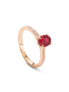 Harmony Oval Ruby Rose Gold Ring