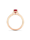 Harmony Oval Ruby Rose Gold Ring