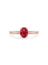 Harmony Oval Ruby Rose Gold Ring