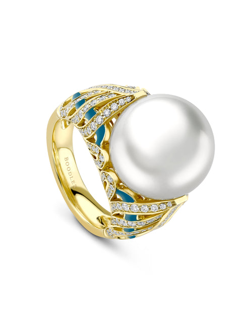 A Family Journey Copenhagen Pearl Yellow Gold Ring