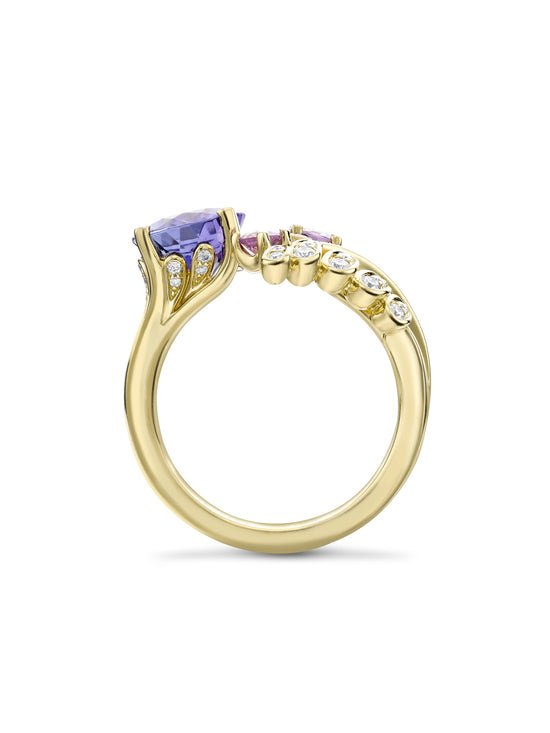 A Family Journey Provence Tanzanite Yellow Gold Ring