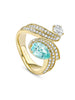 Olympian Paraiba Diamond Yellow Gold Ring