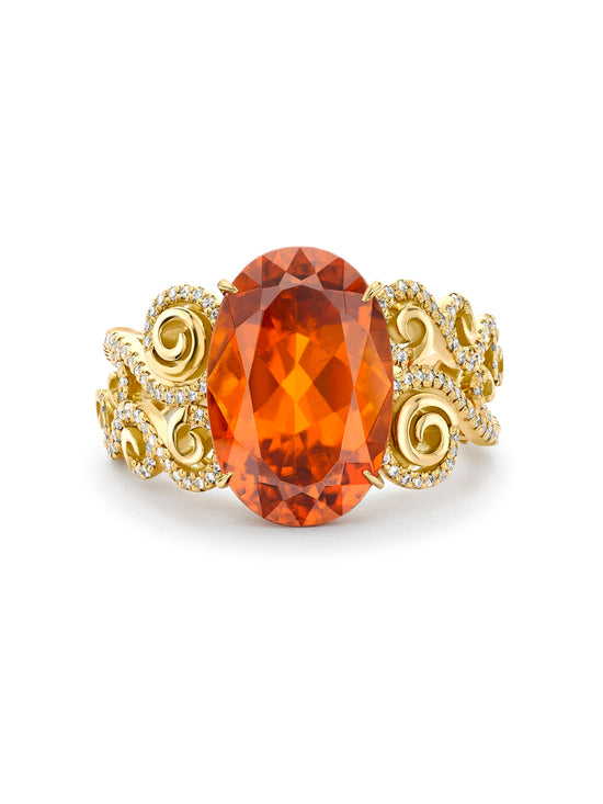 A Family Journey Vienna Mandarin Garnet Yellow Gold Ring