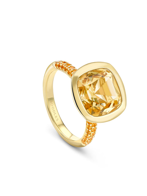 Florentine Topaz Yellow Gold Ring