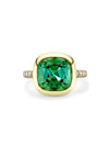 Florentine Green Tourmaline Yellow Gold Ring