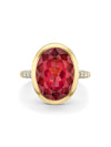 Florentine Dolce Vita Pink Tourmaline Yellow Gold Ring