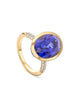 Florentine Dolce Vita Oval Tanzanite Yellow French Gold Ring