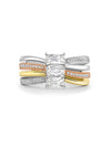 Ribbons Ashoka Tri Colour Diamond Ring