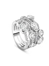 Waterfall Mega Platinum Diamond Ring