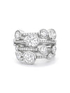 Waterfall Mega Platinum Diamond Ring