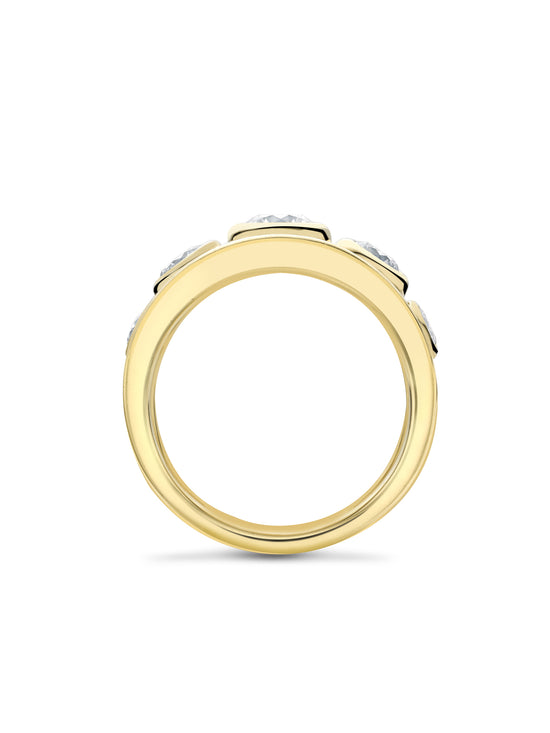 Beach Diamond Yellow Gold Ring