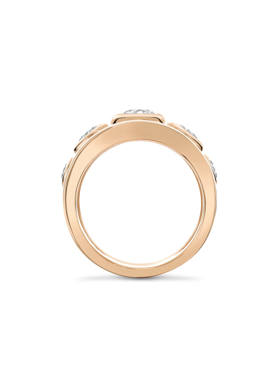 Beach Diamond Rose Gold Ring