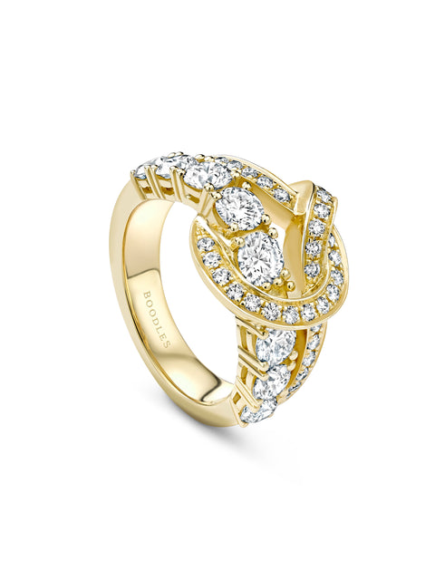 The Knot Medium Yellow Gold Diamond Ring