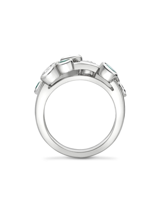 Raindance Classic Platinum Emerald Ring