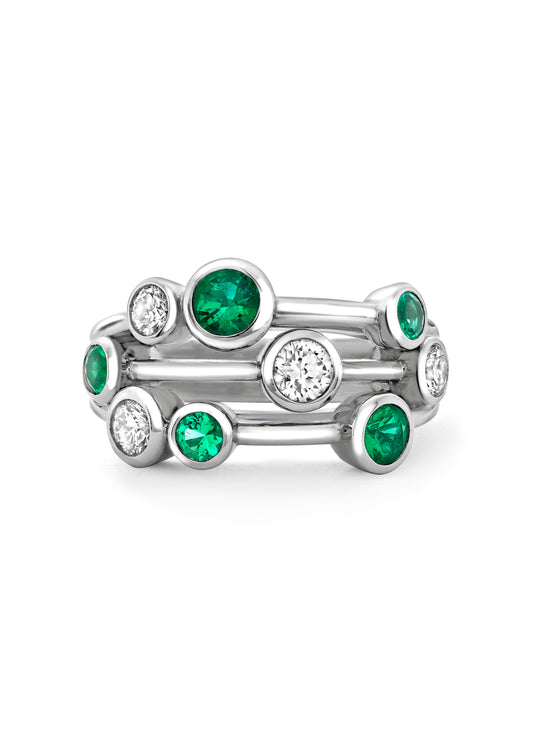 Raindance Classic Platinum Emerald Ring