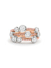 Waterfall Classic Rose Gold White and Pink Diamond Ring | Boodles