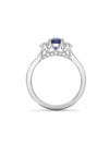 Trilogy Sapphire Diamond Platinum Engagement Ring 1 carat (approx.)