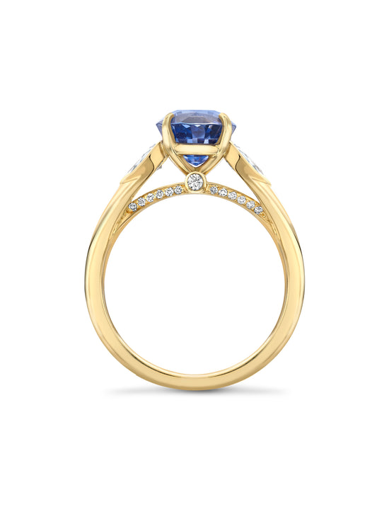 Trilogy Cupid Sapphire Yellow Gold Ring