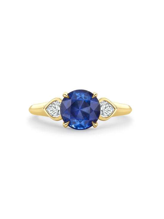 Trilogy Cupid Sapphire Yellow Gold Ring