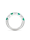 Classic Evermore Medium Emerald Diamond Platinum Eternity Ring