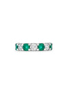 Classic Evermore Medium Emerald Diamond Platinum Eternity Ring