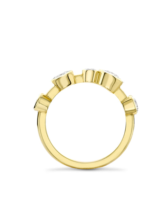 Raindance Large Half-Hoop Yellow Gold Diamond Ring