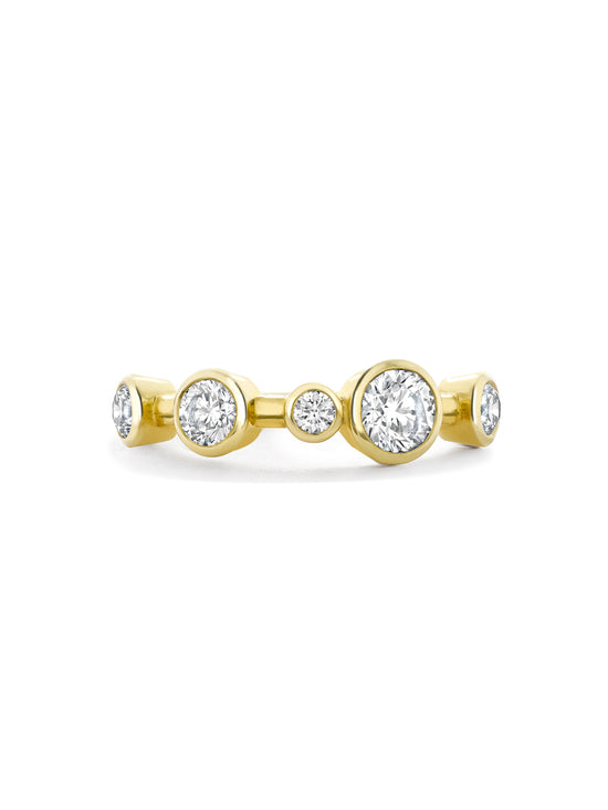 Raindance Large Half-Hoop Yellow Gold Diamond Ring