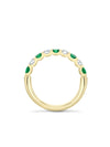 Classic Emerald and Diamond Yellow Gold Eternity Ring