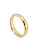 Classic Men's Court Shaped Yellow Gold Band (4mm Width)