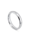 Classic Court Shaped Platinum Wedding Band (3mm Width) | Boodles