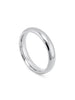 Classic Men's Court Shaped Platinum Wedding Band (4mm Width)