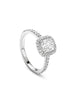 Vintage Cushion Diamond Platinum Engagement Ring