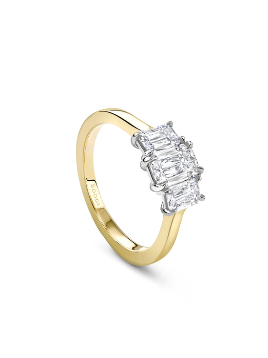 Trilogy Ashoka Diamond Yellow Gold Engagement Ring (1.4 carats)