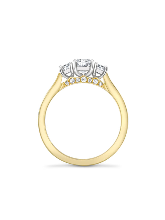 Trilogy Ashoka Diamond Yellow Gold Engagement Ring (1.4 carats)