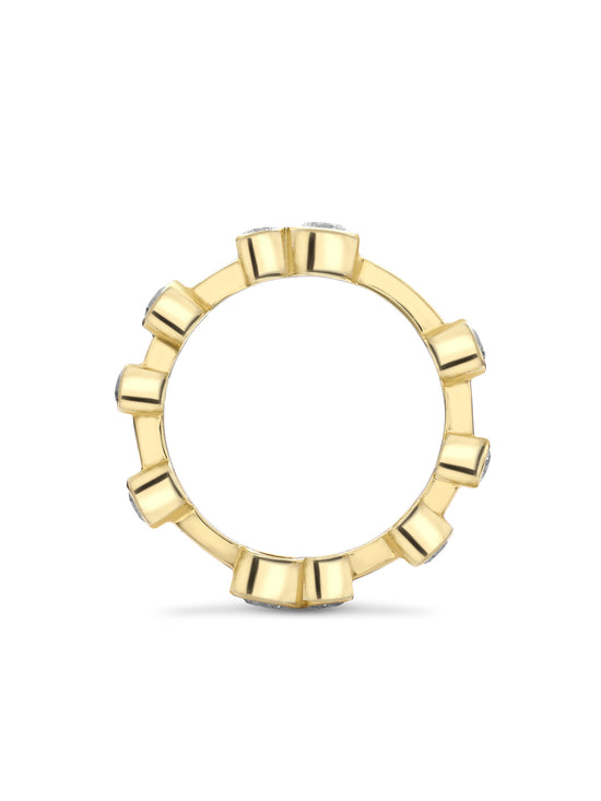 Raindance Full-Hoop Yellow Gold Diamond Ring