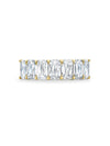 Ashoka Diamond Seven Stone Half Yellow Gold Eternity Ring