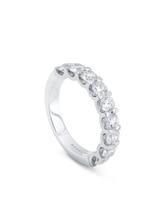 Classic Evermore Half Hoop Platinum Eternity Ring 1.8 Carat