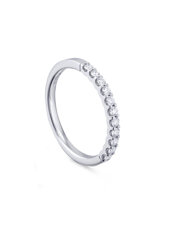 Classic Evermore Half Hoop Platinum Diamond Eternity Ring