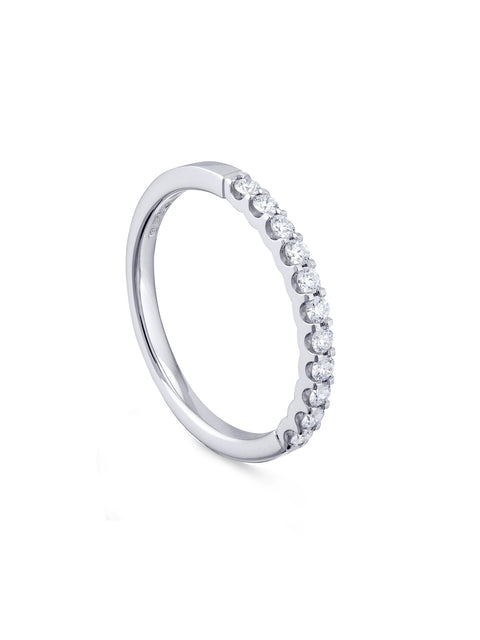 Classic Evermore Half Hoop Platinum Eternity Ring 0.33 Carat