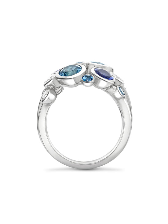 Raindance Large Watercolour Platinum Ring