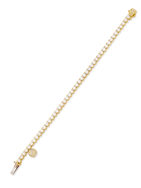 Classic Boodles Yellow Gold Diamond Tennis Bracelet