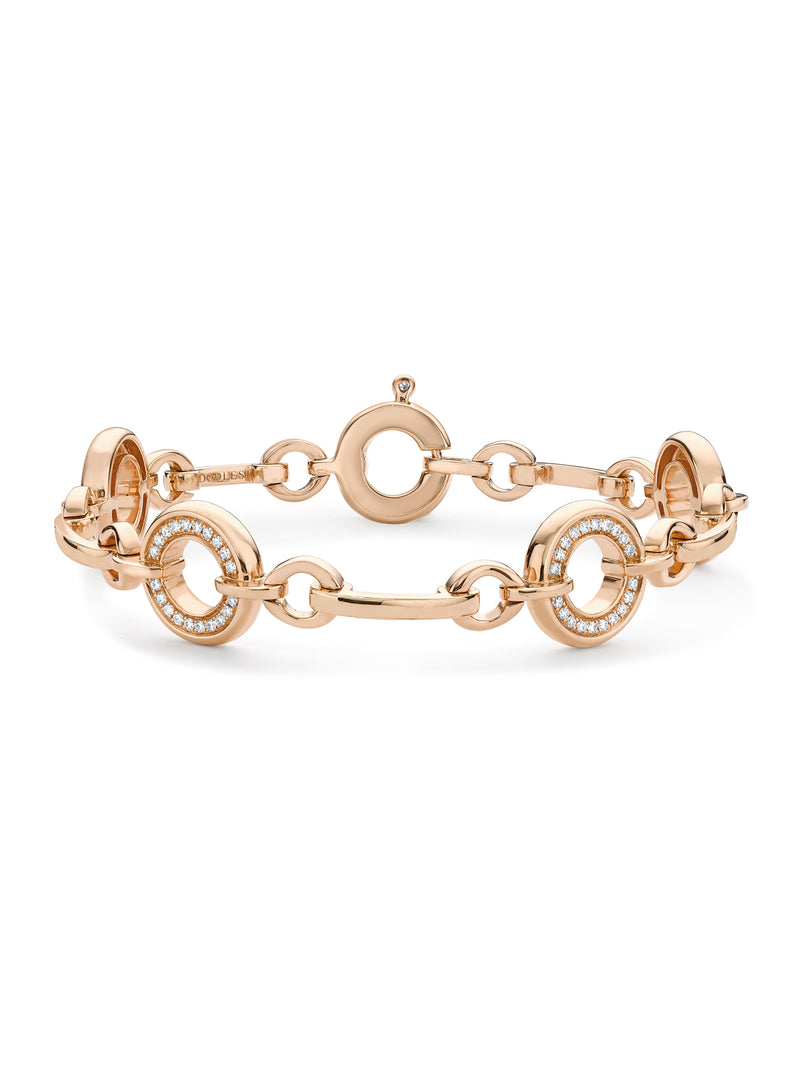 Roulette Classic Rose Gold Diamond Bracelet