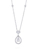 Vintage Palace Pear Diamond Platinum Pendant