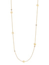 Blossom Long Yellow Gold Charm Necklace