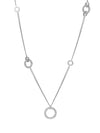 Long Roulette White Gold Diamond Necklace