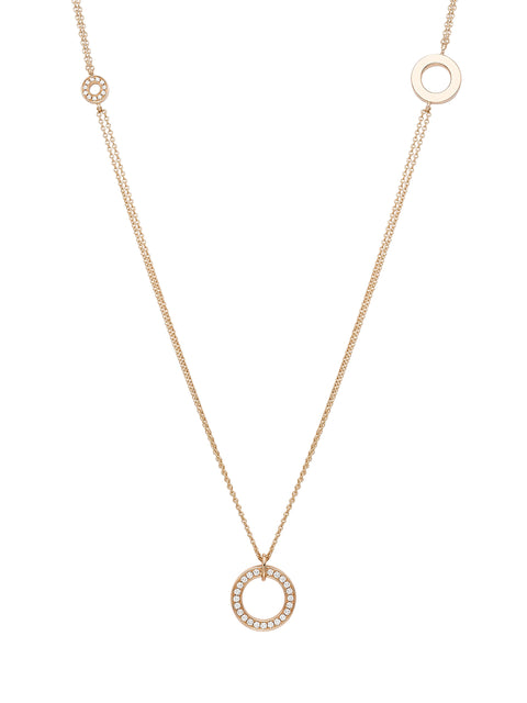 Roulette Long Mini Rose Gold Necklace